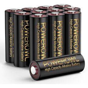 POWEROWL High Capacity A23 Batteries 12 Pack, Premium Alkaline 23A 12V Battery