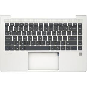 Replacement Upper Case Palmrest for HP Probook 440 G10 Series Laptop with Backlit Keyboard Assembly US Layout Top Cover N42405-001 Silver