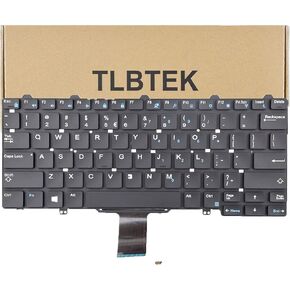 TLBTEK Backlight Keyboard Replacement Compatible with Dell Latitude 3150 3160 3350 5250 P25S 7250 E5250 E5270 E7250 Series Laptop MJ8HY 0MJ8HY 0XCD5M 0D2C6M D2C6M NSK-LMABC PK1313O1B12
