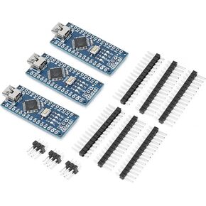 3Pcs Nano Atmega328P Module CH340 5V/16M USB-C Microcontroller Board for Arduino Nano V3.0, USB to TTL with USB Cable