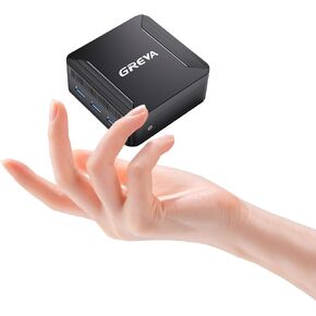 GREVA Mini PC Intel 12th Alder Lake N100 4 cores 4 Threads 3.4 GHz 8GB RAM 256GB M.2 SSD Mini PC Computer 4K UHD 60Hz, 2024 Mini Desktop PC Windows 11, Gigabit Ethernet, 2.4G/5G Dual-Band WiFi 6 BT5