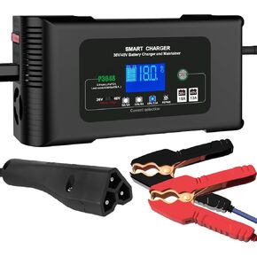 Golf cart Battery Charger, 48V 13A and 36V 18A Trickle Battery Charger,48 Volt Golf Charger,for EZGO RXV&TXT Smart Charger,Lithium,LiFePO4,Lead-Acid AGM/Gel/SLA..Battery Charger,3-Pin (Delta-Q)