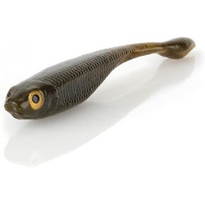 Savage Gear DS Minnow Fishing Bait, Green Pumpkin, Life-Like Details, Perfect for Bass, Infused with Scent, Subtle Action with Flat-Bottom Tail Bridge