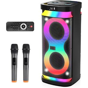 Karaoke Machine for Adults with 3 Wireless Microphones, Portable Bluetooth Karaoke Speaker for Outdoor, Big Party PA System with Disco Lights for Gatherings, The Best Gifts for Family