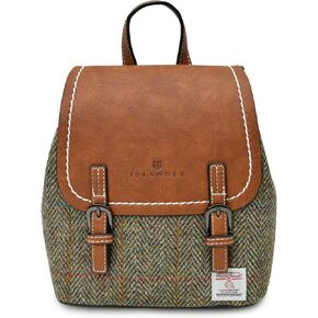 Harris tweed The Mini Jura Backpack, Chestnut Herringbone