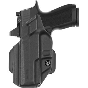 Tulster OWB Range+ Paddle Holster in Left Hand fits: Sig Sauer P320 Compact/Carry/X-Series 9/40 | Optic Cut Outside The Waistband Open Carry Kydex Paddle Holster