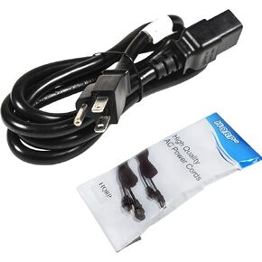 HQRP 6ft Rectangle AC Cord Compatible with Dell Precision 690 2R328 Tower Heavy Duty Mains Cable Power, PDUs and Network Equipment, UL Listed
