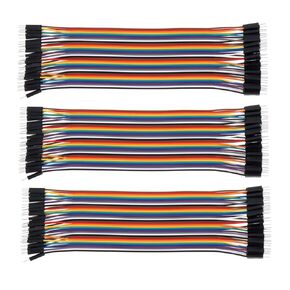120pcs Breadboard Jumper Wires 20cm 40pin Male to Male Multicolored Connection Wire Ribbon Cables