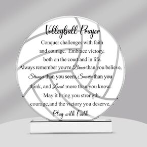 Kigley Acrylic Volleyball Gifts Christmas Christian Appreciation Gifts Volleyball Prayer Gifts Thank You Volleyball Charms Volleyball Stuff Gifts Decor for Men Women Volleyball Lover(Fishing)