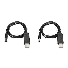 NOYITO DC to DC USB 5V to 9V DC Jack 5.5mm x 2.1 2.5mm Boost Power Module Converter Cable USB Boost Cable 3.2 ft (Pack of 2)