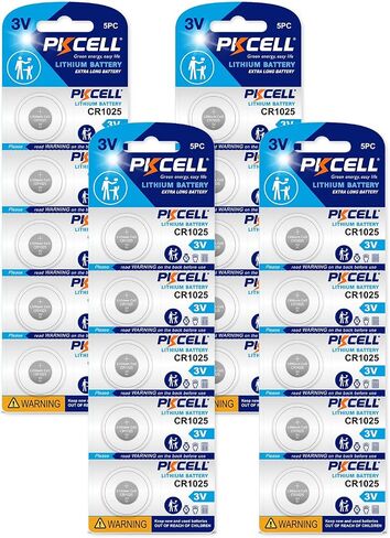 بطارية ليثيوم PKCELL CR1025 3 فولت CR 1025 (5 عدد (عبوة من 1)) in Saudi Arabia