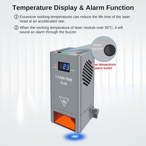 Laser Tree Laser Cutter Module, 60000mW(60W+) Output Power Laser Module, Switchable Diode Laser Module for Laser Engraver, Designed for Powerful Cutting, Higher Accuracy Laser Module with Air Assist in Saudi Arabia