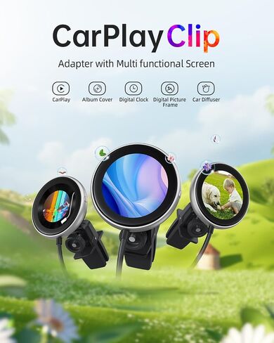 Ottocast Wireless CarPlay Adapter - CarPlayClip CarPlay Wireless Adapter with Visual Smart Screen, Mini Car Play Adapter Quickly Converts Wired CarPlay to Wireless CarPlay for OEM Wired CarPlay Cars in Saudi Arabia