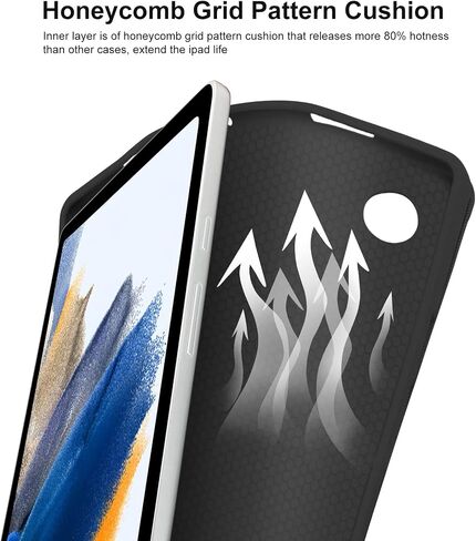 لوحة مفاتيح إسبانية SENGBIRCH (تشمل Ñ) لجهاز Samsung Galaxy Tab A8 (10.5 بوصة، 2022) - بلوتوث لاسلكي قابل للفصل - مع حافظة فوليو ذكية للنوم/الاستيقاظ التلقائي، أسود in Saudi Arabia