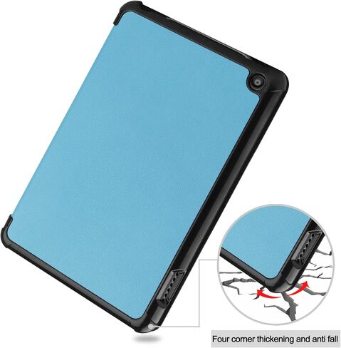 for Amazon All-New Kindle Fire 7 (12th Generation,2022 Release) Smart Cover, Ultra Slim Lightweight Folio Stand Auto Sleep/Wake Up Leather Case for New Fire HD7 12th Gen 2022 (Li-Black) in Saudi Arabia