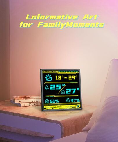 عرض إطارات الصور الرقمية Divoom Pixoo64 Smart Pixel - الطقس في الوقت الحقيقي، والساعة، وفن البكسل للعطلات لأي مناسبة، رمادي غامق in Kuwait