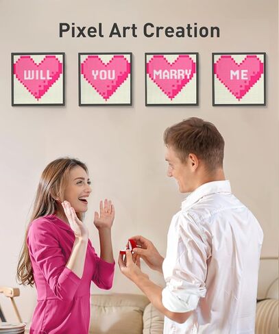 عرض إطارات الصور الرقمية Divoom Pixoo64 Smart Pixel - الطقس في الوقت الحقيقي، والساعة، وفن البكسل للعطلات لأي مناسبة، رمادي غامق in Kuwait