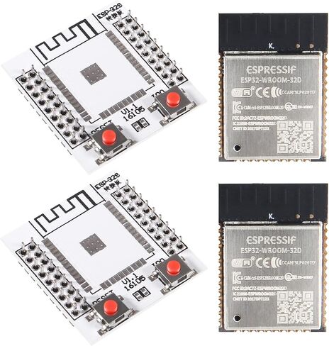 Alinan 2 Sets ESP-32S ESP-32F Module Matching Adapter Board WiFi Bluetooth Module + ESP-WROOM-32 ESP32 Module in Saudi Arabia