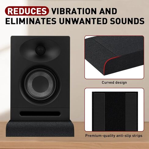 Studio Monitor Isolation pads for 5 Inches Monitors, 2 Pack High Density Acoustic Speaker Isolation Pads Foam in Saudi Arabia