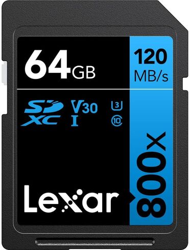 بطاقة ذاكرة Lexar LSD0800064G-B2NNU عالية الأداء 800x 64 جيجابايت SDXC UHS-I 8 عبوات in Kuwait