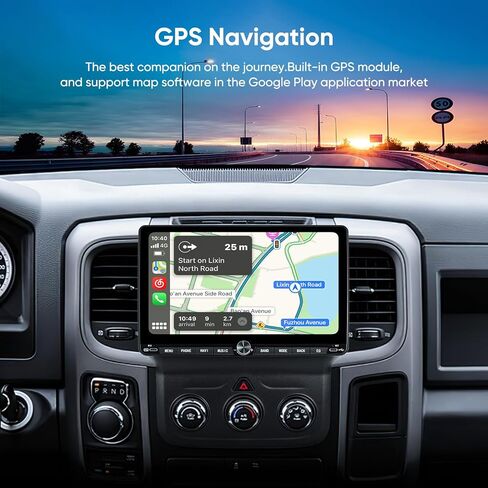 ستيريو سيارة بشاشة لمس 10 بوصة لسيارة دودج رام 1500 2500 3500 2013-2018 (التحكم اليدوي في المناخ) ترقية مجموعة استبدال الراديو مع CarPlay اللاسلكي Android Auto DSP GPS Navigation (4GB+64GB) in Kuwait