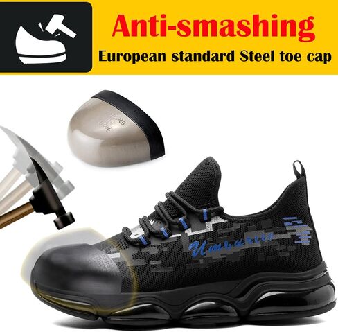 Steel Toe Shoes for Men Work Safety Shoes Lightweight Breathable Construction Indestructible Slip Resistant Sneakers in Saudi Arabia