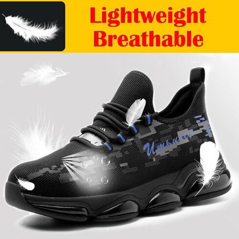 Steel Toe Shoes for Men Work Safety Shoes Lightweight Breathable Construction Indestructible Slip Resistant Sneakers in Saudi Arabia