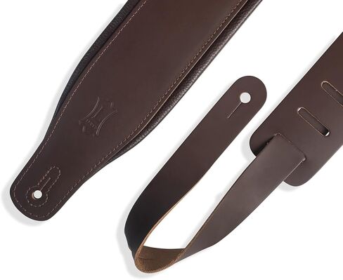 Levy's Leathers Amped Leather Series 3" Wide Top Grain Leather Guitar Straps; White and Black Panda (M26PD-WHT_BLK) in Kuwait