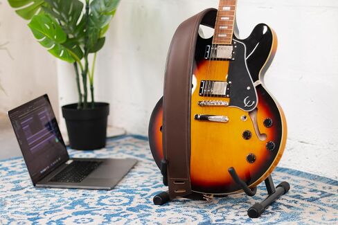Levy's Leathers Amped Leather Series 3" Wide Top Grain Leather Guitar Straps; White and Black Panda (M26PD-WHT_BLK) in Kuwait