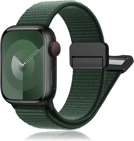BXUXOHS Magnetic Nylon Bands for Apple Watch Band 42mm 46mm 45mm 44mm 41mm 40mm 38mm iWatch Band Ultra/2 49mm Men Women,Sport Loop Breathable Fabric Strap for Apple Watch Series 10 9 8 7 6 5 4 3 SE in Saudi Arabia