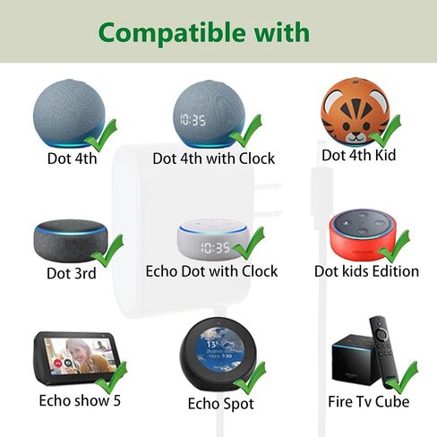 15W Power Cord Replacement for Alexa Dot 3rd Generation/Dot 5th Gen 2022/Dot 4th/Kids Edition/TV Cube/Show 5 1st Gen / 2nd Gen /C78mp8/GP92NB (Black) in Saudi Arabia