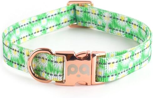 QQPETS Reflective Dog Collar with Metal Buckle Adjustable Nylon Collars Gift for Small Medium Large Boys Girls Dogs in Kuwait