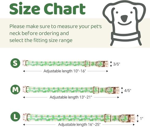 QQPETS Reflective Dog Collar with Metal Buckle Adjustable Nylon Collars Gift for Small Medium Large Boys Girls Dogs in Kuwait