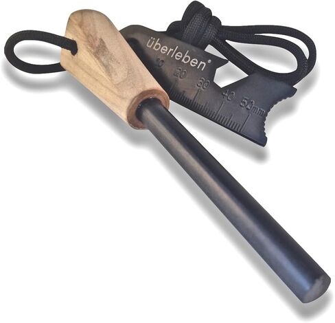 überleben Zünden Pro Ferro Rod Fire Starter for Survival w/Fire Striker - 1/2" Thick Fire Steel, 20,000 Strikes - Waterproof Flint and Steel - Camping Fire Starter Rod w/Wood Handle (Alotta Colada) in Saudi Arabia