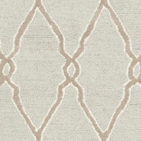 SAFAVIEH Cambridge Collection Area Rug - 8' Square, Dark Grey & Ivory, Handmade Moroccan Wool, Ideal for High Traffic Areas in Living Room, Bedroom (CAM352D) in Saudi Arabia