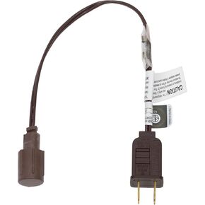 Vickerman 12" Lead Coaxial Power Cord for X6B6601PBG 50Lt Coaxal LED Set. Brown Wire, CSA/us Listed, 6 per Pack