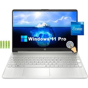 HP 15 15.6" Full HD Touchscreen Business Laptop[Windows 11 Pro S], 12th Gen Intel 10-Core i7-1255U (Up to 4.7 GHz), 32GB RAM, 1TB PCIe SSD, Numeric Keypad, USB, HDMI, SD Card Reader, w/Battery