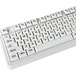 Jelly Keycaps, XDA Keycaps Set 113 Keys, Custom Keyboard Keycaps, White Keyboard Keycaps, White PBT Keycaps Set for 100%,75%, 65%, 60% Mechanical Keyboard, Minimalist Keycaps