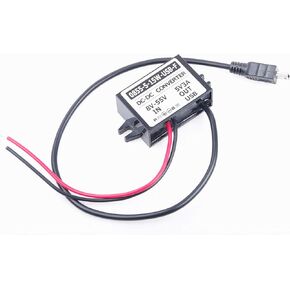DC-DC 9V 12V 24V 36V 48V 8V-55V to 5V 3A 15W Mini USB Male Step-Down Power Supply Car Power Converter Over-Temperature Over-Current Short Circuit Protection Reverse Protection
