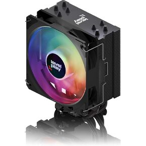 Levelplay Combat Air CA4 ARGB CPU Air Cooler 4 Copper Heatpipe All-Black heatsink 120mm Fan 1800RPM PWM for Intel LGA1851, LGA1700, AMD AM5, AMD AM4