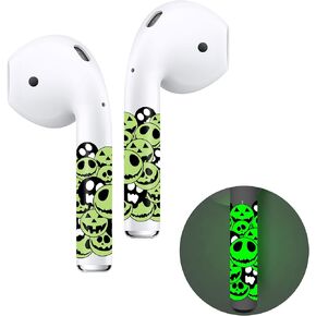 ROCKMAX Luminous AirPods Skins 2nd Generation, Cool AirPods Sticker Glow in The Dark, Fancy AirPods Skin Wraps Customization with Easy Installation Tool (237YG)