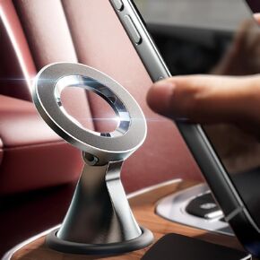 LISEN for Magsafe Car Mount, Ultra Magnetic Phone Holder for Car Dash, Mag Safe Car Mount Phone, 360 Rotatable Car Magnetic Phone Holder for iPhone 16 Pro Max 15 14 13 12 Series Magsafe Case, Black