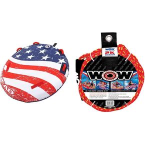 Airhead Stars and Stripes 2, 1-2 Rider Towable Tube for Boating