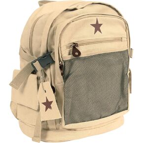 Rothco Vintage Canvas Star Backpack, Khaki