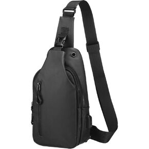 PU Sling Bag Crossbody Backpack - Multipurpose Casual Packs - USB Charge Port