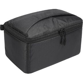 Waterproof Camera Case Bag Insert Partition PaddedAnti-shock Lens Pouch for SLR SLR Canon Nikon Sony Camera Lens and Accessories (Black)