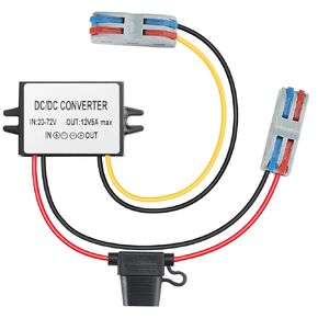 DC to DC 20V-72V to 12V 5A Buck Power Converter Waterproof 20V-72V Step Down to 12V 5A Transformer Power Supply Converter for Golf Cart Club Car LED Light