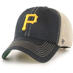 '47 MLB Trawler Team Color Mesh Trucker Clean Up Adjustable Hat, Adult One Size Fits All (Colorado Rockies - Black)