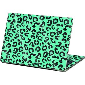 MightySkins Glossy Glitter Skin Compatible with Apple MacBook Air 13.6" M2 (2022) - Teal Leopard | Protective, Durable High-Gloss Glitter Finish | Easy to Apply and Change Styles | Made in The USA