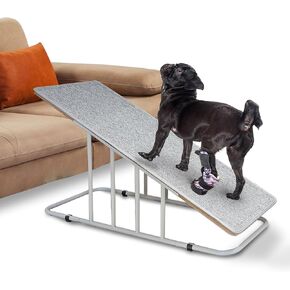 Meeyoview Dog Ramp for 22'' High Bed, Fixed Height Dog Stairs, Pet Ramp with Steel Frame and Anti-Slip Carpet, Pet Steps for Small Large Dogs and Cats(Large 22'' High)